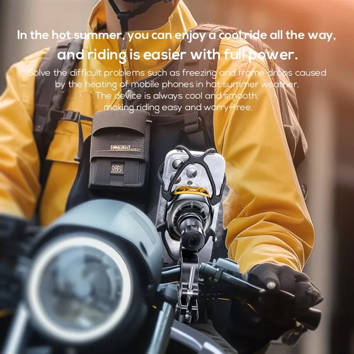 MEMO GW05 Mountain Bike Mobile Phone Holder Anti Shake Motorcycle Mobile Cell Phone Cooling Bracket Phone Holder